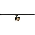 1-Phasen Strahler KALU TRACK QPAR111, GU10 max. 75W, inkl. 1-Phasen-SLV-Adapter, schwarz