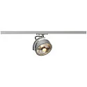 1-Phasen Strahler KALU TRACK QPAR111, GU10 max. 75W, inkl. 1-Phasen-SLV-Adapter, silbergrau