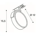 SLV 1-Phasen Strahler KALU TRACK QPAR111, GU10 max. 75W, inkl. 1-Phasen-SLV-Adapter, silbergrau