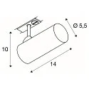 SLV 1-Phasen Premium LED Strahler HELIA 50 TRACK, 230V / 500mA, 11W 3000K 880lm 35°, CRi >90, dimmbar, weiß