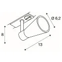 1-Phasen Strahler AVO TRACK, GU10 QPAR51 max. 50W, inkl. Adapter