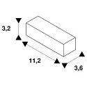 Eutrac EUTRAC Einspeiser für 3-Phasen HV-Schiene Erde rechts, Einspeiser 2, silbergrau