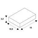 Eutrac L-Verbinder für 3-Phasen HV-Schiene, Erde außen, Eckverbinder 1, silbergrau