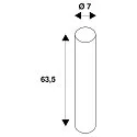 Eutrac EUTRAC Pendelabhängung 60cm starr für 3-Phasen HV-Schiene, M13 Gewinde, schwarz