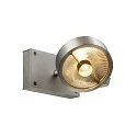 SLV Wand- und Deckenleuchte KALU CW SINGLE QPAR111, 1x GU10 max. 75W, kardanisch, alu gebürstet