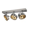 Wand- und Deckenleuchte KALU CW TRIPLE QPAR111, 3x GU10 max. 75W, kardanisch, alu gebürstet