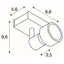 SLV Wandleuchte PURI 1 Deckenleuchte, GU10, mit Dekoring, weiß