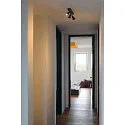 SLV Wandleuchte PURI 3 Deckenleuchte, 3xGU10, mit Dekoring, schwarz
