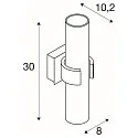 SLV Wandleuchte DENA II Leuchtenschirm Glas alu-brushed