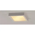 SLV Plaster Ceiling luminaire GL 104 E27, rectangular, white plaster