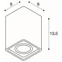 SLV Gips-Deckenleuchte PLASTRA CL-1, GU10, 35W, weiß