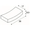SLV Gips-Wandleuchte GL 102 CURVE weiß