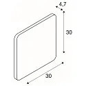 SLV Plaster Wall luminaire PLASTRA SQUARE, square, white plaster, 48 LED, 3000K