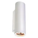 Gips-Wandleuchte PLASTRA Tube, 2xGU10, weiß