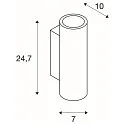 SLV Gips-Wandleuchte PLASTRA Tube, 2xGU10, weiß