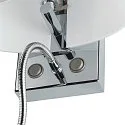 SLV Wandleuchte COUPA FLEX, IP20, G9 + LED Flexarm-Spot 13.2W 3000K, 2 Schalter, Chrom / satiniertes Glas