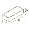 SLV Wall luminaire WL 149 R7s, square, 78mm, max. 60W
