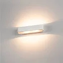 Wall luminaire ASSO LED 300, oval, 2x5W LED, 3000K, alu brushed/white