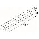 SLV LED Wandleuchte SEDO 14, Up/Down, 59.2cm, 230V / sek. 500mA, SMD 17W 3000K 1300lm, Glas satiniert, Weiß