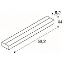 SLV LED Wandleuchte SEDO 14, Up/Down, 59.2cm, 230V / sek. 500mA, SMD 17W 3000K 1300lm, Glas satiniert, Alu gebürstet