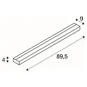 SLV LED Wandleuchte SEDO 21, Up/Down, 89.5cm, 230V / sek. 700mA, SMD 22W 3000K 2500lm, Glas satiniert, Alu gebürstet
