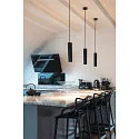 SLV Pendant luminaire ENOLA B PD-1, IP20, GU10 QPAR51, Ø 6,7cm / H 30cm, aluminium, black