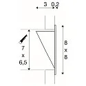 SLV LED Einbauleuchte DOWNUNDER PUR 80 x 80, eckig, weißes Gehäuse, 3,6W LED warmweiß