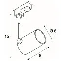 SLV Strahler BIMA 1 GU10 50W, inkl. 3-Phasenadapter, schwarz