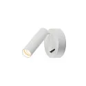 Premium-LED Wandleuchte KARPO 30 WL, Single, 6W 3000K 360lm 40°, mit Schalter, Weiß