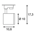3-Phasen LED Strahler ENOLA_C, dreh- und schwenkbar, 12W 3000K 900lm