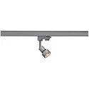 3-Phasen Strahler PURI TRACK, GU10 QPAR51 / 111 max. 50W, inkl. Adapter + abnehmbarem Dekoring, silbergrau