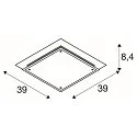 SLV Wand-/Deckenleuchte GLASSA E27 Glas satiniert
