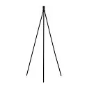 Standleuchte FENDA II, TRIPOD, Höhe 133.5cm, E27, mit Schalter, ohne Schirm, Aluminium, schwarz
