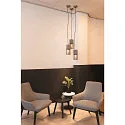 SLV Pendant luminaire LISENNE, E27, smoke glass