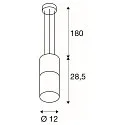 SLV Pendant luminaire LISENNE, E27, smoke glass