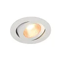 SLV LED Einbauleuchte CONTONE ROUND Downlight, schwenkbar, weiß