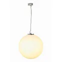 Pendelleuchte ROTOBALL 50 PD, IP20, Ø 50cm, E27, Stahl / PE, silbergrau / weiß, Ø 50 cm