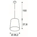 SLV Pendelleuchte TINTO, E27, kupfer