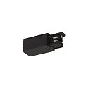 Zubehör für 3-Phasen Aufbauschiene S-TRACK ON/OFF - End-Einspeiser, IP20, max. 16A, schaltbar, Erde rechts, schwarz