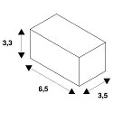 SLV Zubehör für 3-Phasen Aufbauschiene S-TRACK ON/OFF - End-Einspeiser, IP20, max. 16A, schaltbar, Erde links, schwarz
