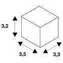 SLV Zubehör für S-TRACK 3-Phasen Aufbau-Stromschiene - Endkappe, mit Arretier-Schraube, Polycarbonat (PC), schwarz