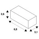 SLV Zubehör für 3-Phasen-Aufbauschiene S-TRACK - Mini-Isolier-Verbinder, mechanisch, isoliert, schwarz