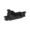 Zubehör für 3-Phasen Aufbauschiene S-TRACK ON/OFF - T-Verbinder, mit Einspeisemöglichkeit, Erde links (innen), schwarz