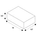 SLV Zubehör für 3-Phasen Aufbauschiene S-TRACK ON/OFF - T-Verbinder, mit Einspeisemöglichkeit, Erde links (innen), schwarz