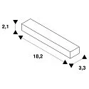 SLV Zubehör für 3-Phasen-Aufbauschiene S-TRACK - Stoßstellen-Verbinder, mechanisch, starr, schwarz