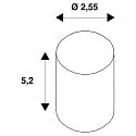 SLV Zubehör für 3-Phasen-Aufbauschiene S-TRACK - 3-Phasen-Adapter mit Haken, mechanisch, isoliert, schwarz