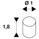 SLV EINSPEISER, für TENSEO Niedervolt-Seilsystem, 2 Stück, chrom