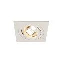 PIREQ QPAR51 SQUARE DOWNLIGHT, IP20, Einbau, 9 x 9cm, GU10 max. 50W, kardanisch, inkl. Clipfedern, Mattweiss