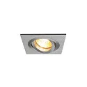 PIREQ QPAR51 SQUARE DOWNLIGHT, square, max. 50W, incl. clip springs, brushed alu