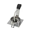 SLV PIREQ QPAR51 SQUARE DOWNLIGHT, IP20, Einbau, 9 x 9cm, GU10 max. 50W, kardanisch, inkl. Clipfedern, Alu gebürstet
